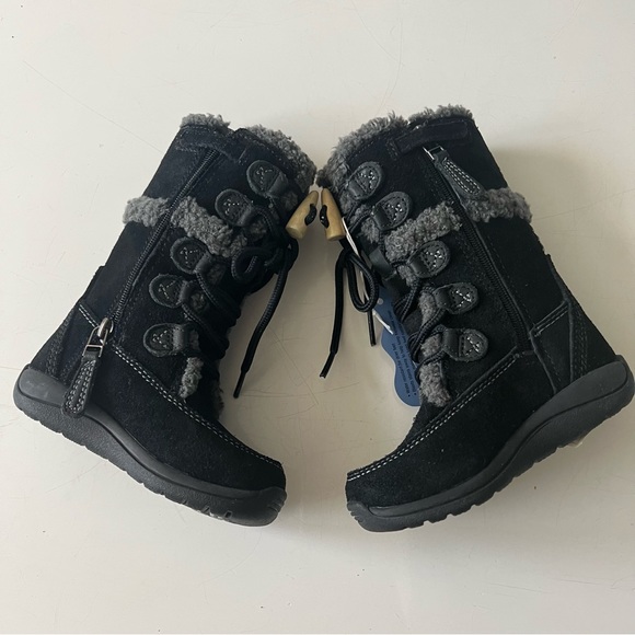 - Timberland Zesta Suede Tall Toddlers Boots Black Leather 84873 Winter Wo… - Picture 8 of 12